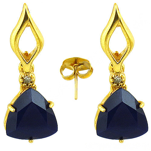 gold plating Triangle Stone Earrings for Women | Fashion Jewelry