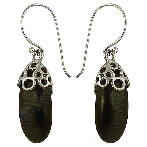 925 Silver Cat's Eye Earrings for Women | Dangle Jewelry