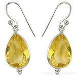 Load image into Gallery viewer, 925 Silver Citrine Teardrop Earrings for Women | Gemstone Jewelry
