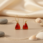 Load image into Gallery viewer, gold plating Carnelian Earrings | Gemstone Jewelry | Gift for Her

