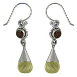 Load image into Gallery viewer, 925 Silver Citrine Gemstone Dangle Earrings for Women
