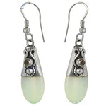 Load image into Gallery viewer, 925 Silver Green Gemstone Drop Earrings for Women | Gift
