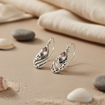 Load image into Gallery viewer, 925 Silver Teardrop Gemstone Earrings for Women | Dangle Earrings
