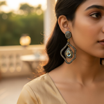 Load image into Gallery viewer, Aquamarine &amp; Diamond Drop Earrings for Women | Teardrop Jewelry
