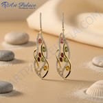 Load image into Gallery viewer, Gemstone Dangle Earrings | 925 Silver | Women's Jewelry Gift

