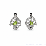 Load image into Gallery viewer, 925 Silver Peridot Earrings for Women | Gemstone Jewelry
