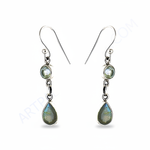 Load image into Gallery viewer, 925 Silver Labradorite Drop Earrings for Women | Dangle Earrings
