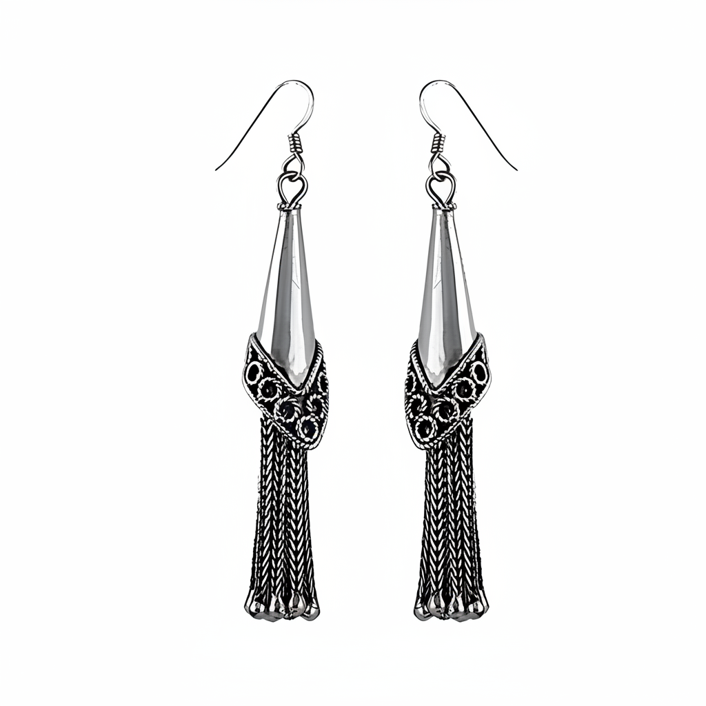 925 Silver Tassel Dangle Earrings for Women | Gift Jewelry