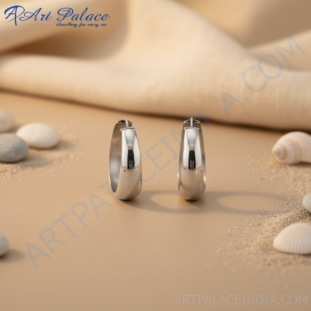 Silver Hoop Earrings for Women | Dainty Minimalist Jewelry