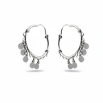 Load image into Gallery viewer, 925 Silver Disc Hoop Earrings for Women | Dangle Jewelry
