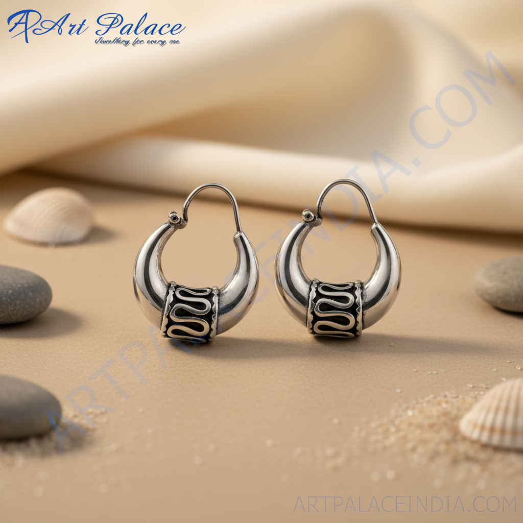 Silver Hoop Earrings for Women | Statement Jewelry