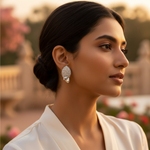 Load image into Gallery viewer, 925 Silver Stud Earrings for Women | Daily Wear Leaf Design

