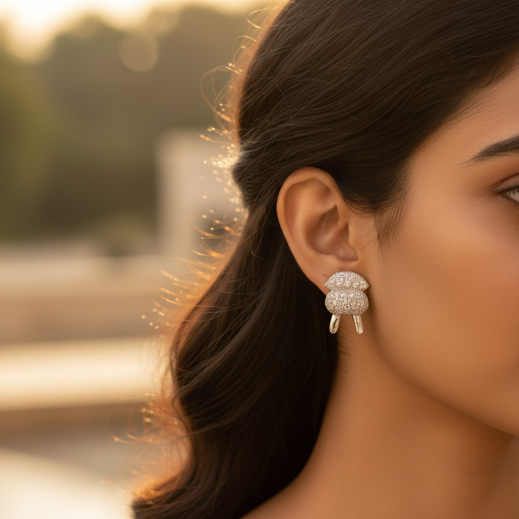 Silver Stud Earrings for Women | Daily Wear Jewelry