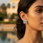Load image into Gallery viewer, Silver Stud Earrings with Cubic Zirconia | Women's Jewelry Gift
