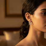 Load image into Gallery viewer, Silver Butterfly Earrings with Diamonds | Women's Jewelry Gift
