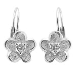 Load image into Gallery viewer, 925 Silver Floral Earrings with CZ | Women's Jewelry Gift

