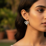 Load image into Gallery viewer, 925 Silver Heart Earrings with Cubic Zirconia | Women's Jewelry

