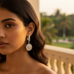 Load image into Gallery viewer, 925 Silver Floral Drop Earrings for Women | Dangle Earrings
