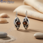 Load image into Gallery viewer, 925 Silver Brown Gemstone Drop Earrings for Women | Gift
