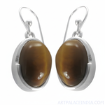 Load image into Gallery viewer, 925 Silver Tiger Eye Earrings for Women | Gemstone Jewelry
