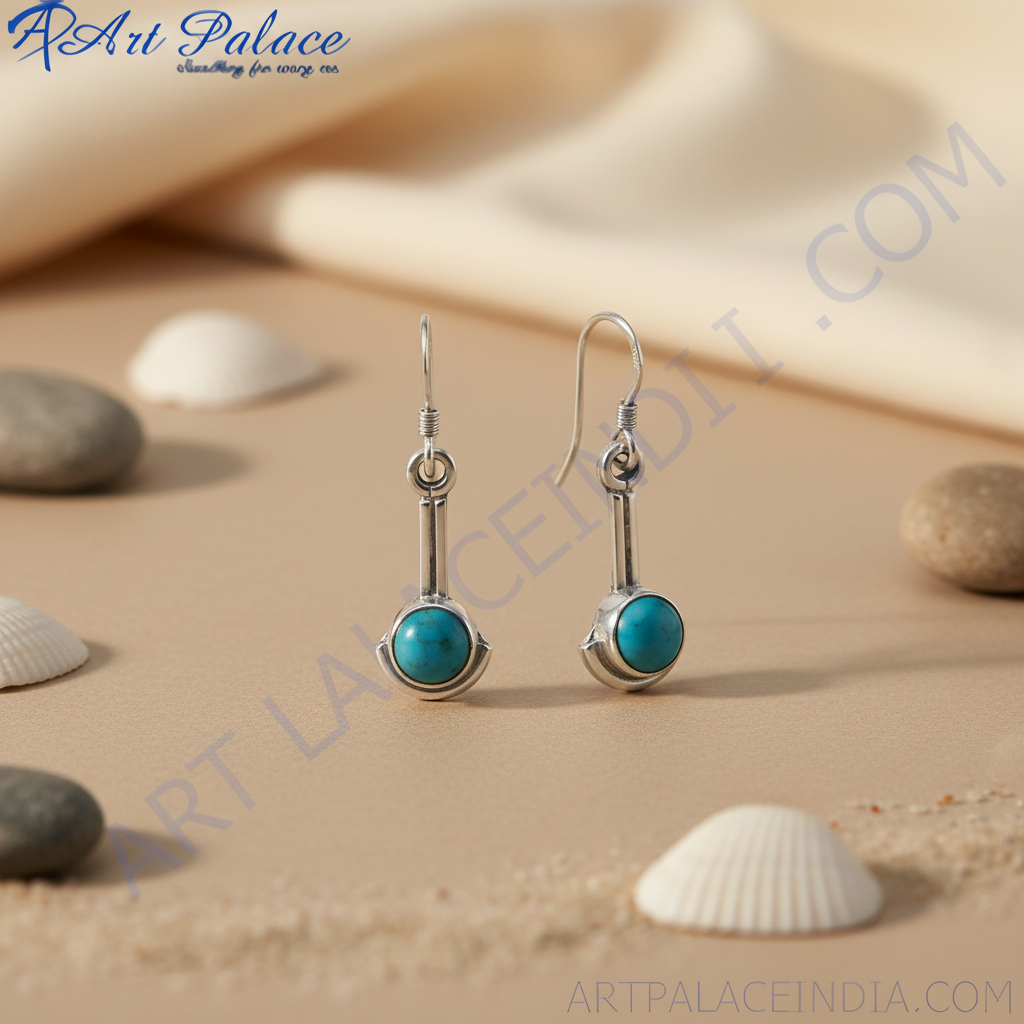 925 Sterling Silver Turquoise Earrings for Women | Dangle Jewelry
