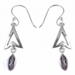 Load image into Gallery viewer, 925 Silver Amethyst Drop Earrings for Women | Dangle Jewelry
