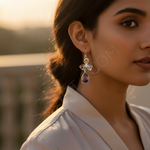 Load image into Gallery viewer, 925 Silver Amethyst Drop Earrings for Women | Gemstone Jewelry
