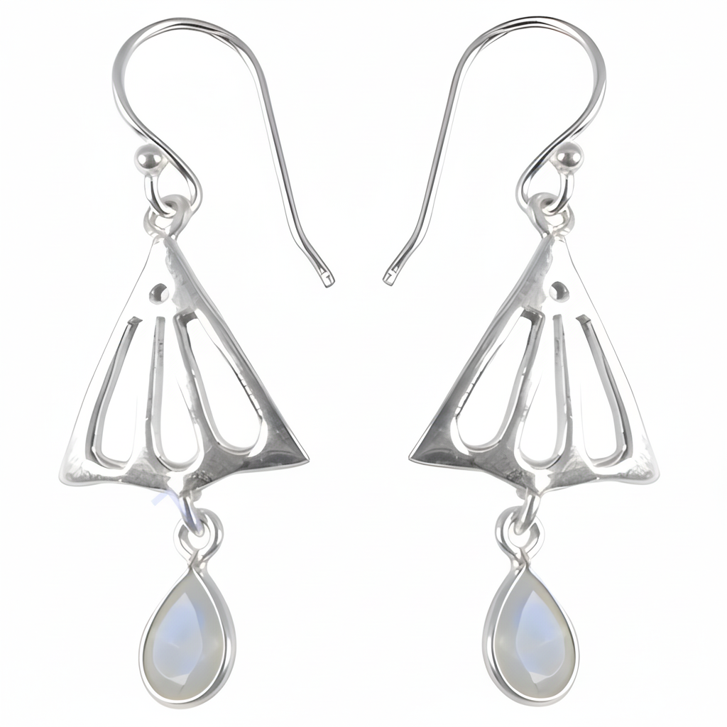 925 silver moonstone teardrop earrings for women | gift