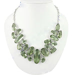 Load image into Gallery viewer, 925 Silver Green Amethyst Necklace | Statement Jewelry for Women
