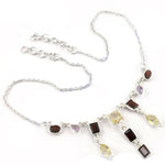 Load image into Gallery viewer, 925 Silver Gemstone Necklace for Women | Colorful Stone Jewelry
