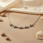 Load image into Gallery viewer, 925 Silver Flower Necklace | Women&#39;s Floral Jewelry Gift
