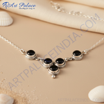Load image into Gallery viewer, 925 Silver Onyx Necklace for Women | Gemstone Jewelry Gift

