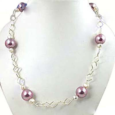 Pearl & Silver Necklace for Women | Fashion Jewelry Gift