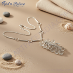 Load image into Gallery viewer, Silver Crystal Drop Necklace for Women | Elegant Jewelry
