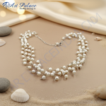 Load image into Gallery viewer, Pearl Cluster Necklace | Sterling Silver | Women&#39;s Fashion Jewelry
