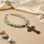 Load image into Gallery viewer, Beaded Cross Pendant Necklace | Women&#39;s Fashion Jewelry
