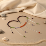 Load image into Gallery viewer, Garnet &amp; Gemstone Beaded Anklet for Women | Delicate Anklet
