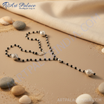 Load image into Gallery viewer, Black Bead Rosary Necklace | Religious Jewelry for Prayer
