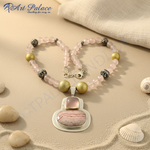 Load image into Gallery viewer, Rose Quartz &amp; Silver Necklace for Women | Gemstone Jewelry
