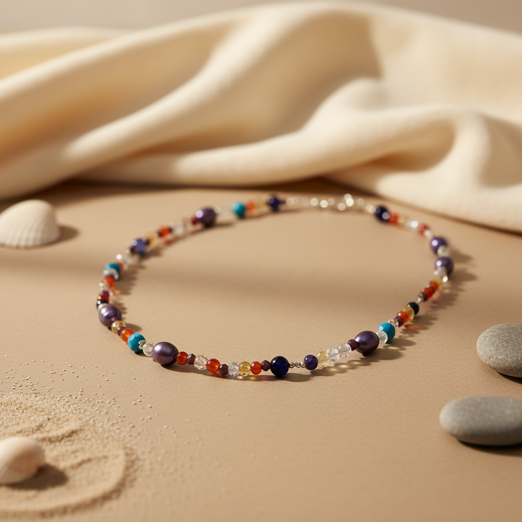 Multi-Gemstone Beaded Necklace | Colorful Stone Jewelry for Women