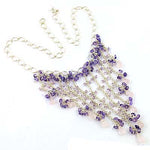 Load image into Gallery viewer, Amethyst &amp; Rose Quartz Waterfall Necklace | 925 Silver | For Women
