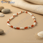 Load image into Gallery viewer, Coral &amp; Pearl Necklace | Sterling Silver | Women's Jewelry Gift
