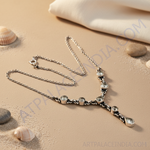 Load image into Gallery viewer, 925 Silver Cubic Zirconia Necklace for Women | Daily Wear
