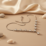 Load image into Gallery viewer, Silver Cubic Zirconia Necklace | Women&#39;s Y-Necklace | Gift
