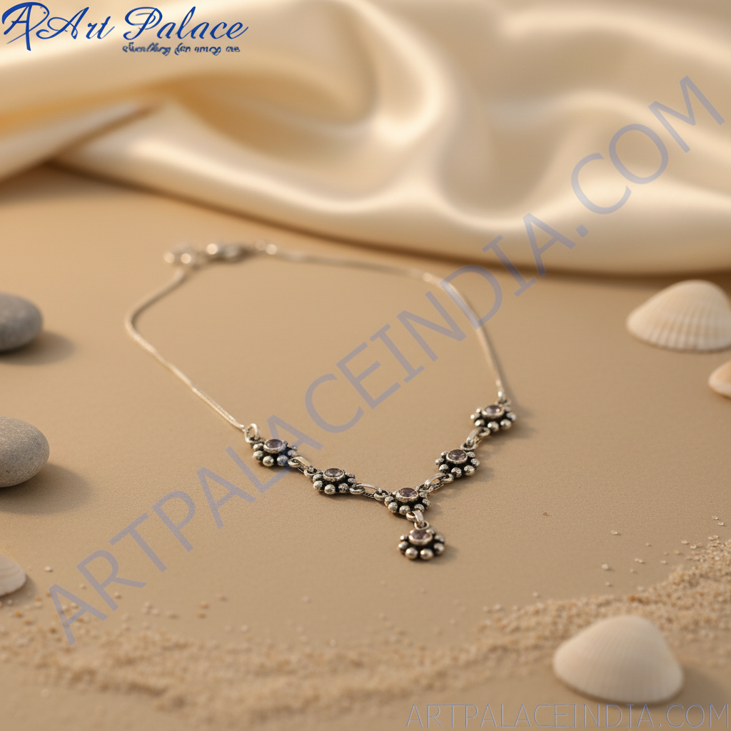 925 sterling silver floral necklace for women | gift jewelry