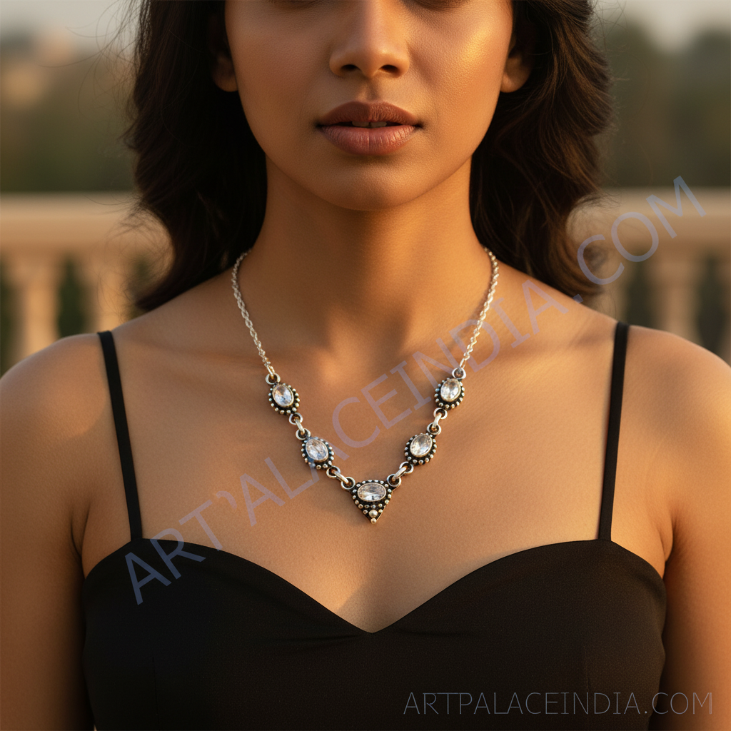 925 Silver Cubic Zirconia Necklace for Women | Fashion Jewelry