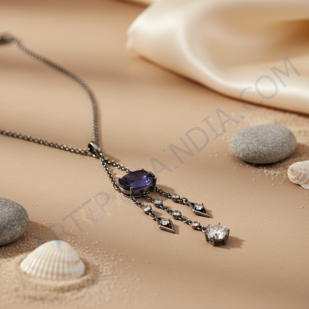 925 silver amethyst pendant necklace for women | gift jewelry