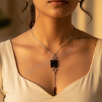 Load image into Gallery viewer, 925 Silver Onyx Pendant Necklace for Women | Minimalist Jewelry
