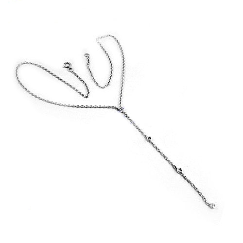 Silver y necklace for women | dainty chain necklace gift