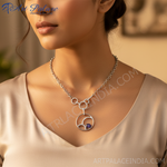 Load image into Gallery viewer, 925 Silver Blue Sapphire Necklace | Women&#39;s Elegant Jewelry
